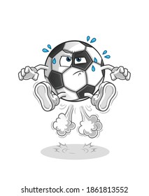  ball fart jumping illustration. character vector
