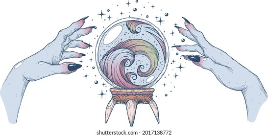 The ball of fate with witches arms.