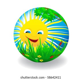 Ball featuring summer landscapes.