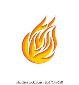 ball fire flame icon modern design