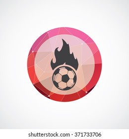 ball fire icon, on white background