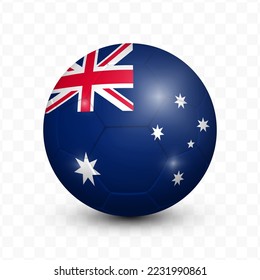 Bandera de bola de Australia con fondo transparente (PNG), Ilustración vectorial.