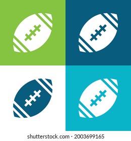 Ball Flat four color minimal icon set