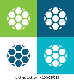 Ball Flat four color minimal icon set