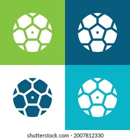 Ball Flat four color minimal icon set