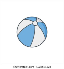 Ball Flat Icon Isolated On White Background