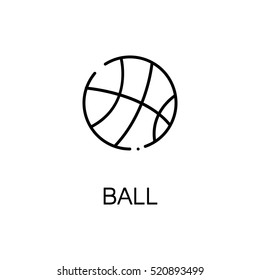 Ball flat icon. Single high quality outline symbol of sport equipment for web design or mobile app. Thin line signs of ball for design logo, visit card, etc. Outline pictogram of ball