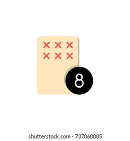 Ball flat icon. Single high quality outline symbol of gambling for web design or mobile app. Thin line signs of casino for design logo, visit card, etc. Outline logo of lottery.