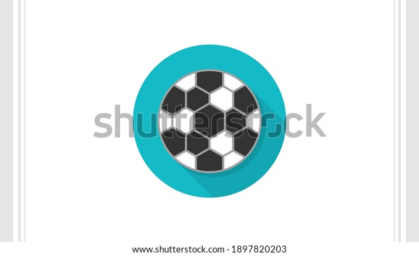Ball flat icon vector template, Soccer icon
concepts, Creative design