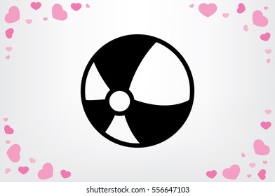 Ball flat vector icon eps10. Toy sign for websites and mobile app.