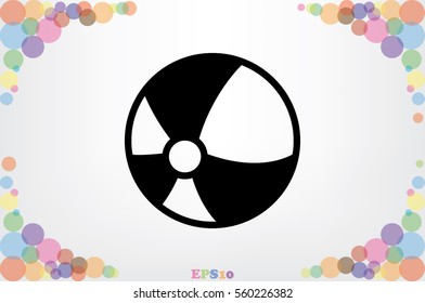 Ball flat vector icon eps10. Toy sign for websites and mobile app. 