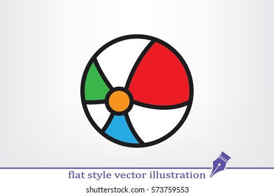 Ball flat vector icon eps10. Toy sign for websites and mobile app.