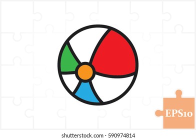 Ball flat vector icon eps10. Toy sign for websites and mobile app 