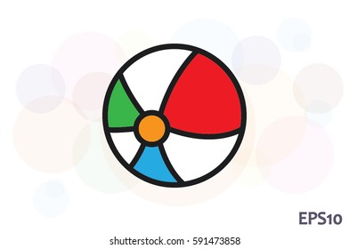 Ball flat vector icon eps10. Toy sign for websites and mobile app.