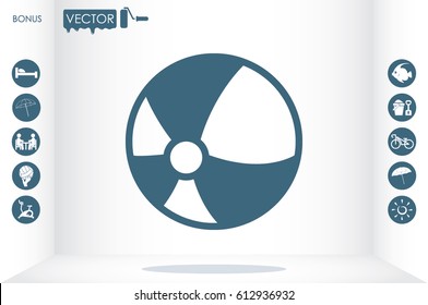 Ball flat vector icon eps10. Toy sign for websites and mobile app.
