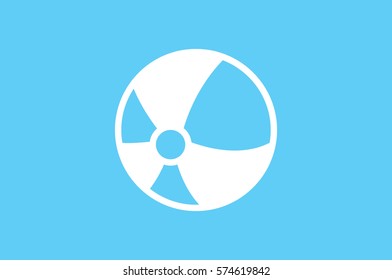 Ball flat vector icon . Toy sign for websites and mobile app.