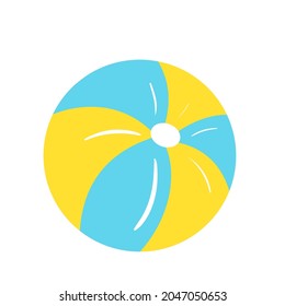 Ball flat vector illustration. Isolated object on white background. Good for poster, icon, design element, party invitation, sticker, card, gift.