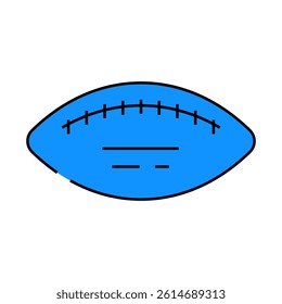 ball football game play accessory line icon vector. ball football game play accessory sign. isolated symbol illustration