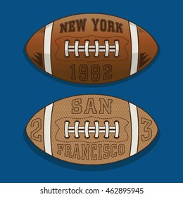 Ball football illustration, typography, t-shirt graphics, vectors
