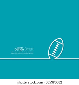 Ball for football on a blue background. Vector
