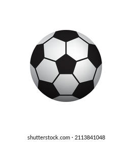 Ball for football on white backdrop. Team sport. Realistic vector ball. EPS10