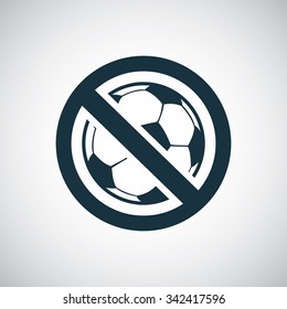 ball forbidden icon, on white background