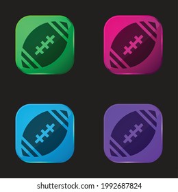 Ball four color glass button icon