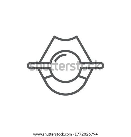 Ball gag vector icon symbol isolated on white background