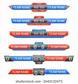 Ball game scoreboard vector with player win green background field spotlight chart symbol team match layout goal striped football france stadium corner pictogram play template sign