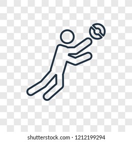 Ball Games concept vector linear icon isolated on transparent background, Ball Games concept transparency concept in outline style