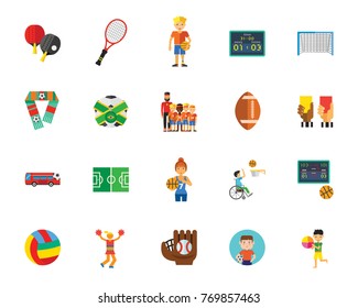 Ball games icon set