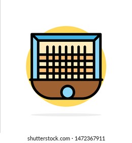 Ball, Gate, Goalpost, Net, Soccer Abstract Circle Background Flat color Icon