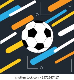 a ball with a geometric background design