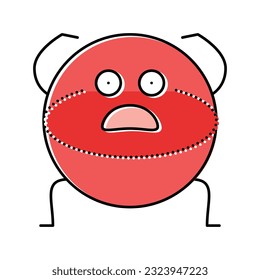 ball geometric shape character color icon vector. ball geometric shape character sign. isolated symbol illustration