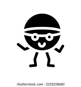 ball geometric shape character glyph icon vector. ball geometric shape character sign. isolated symbol illustration