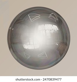 ball glass 3d vector buble