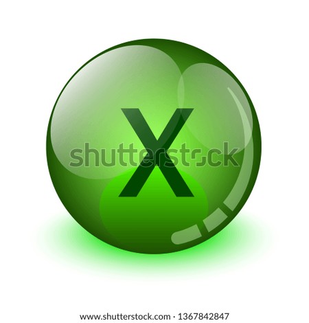 ball glass effect with words inside. vector illustration 