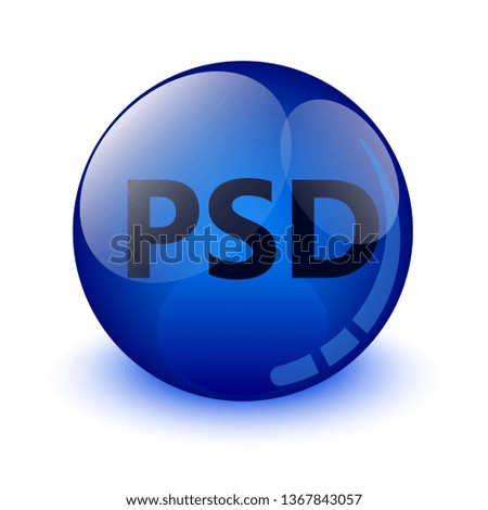 ball glass effect with words inside. vector illustration 