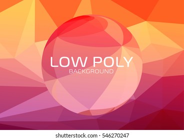 ball, globe, balloon, sphere, orb.Low Poly Design.background