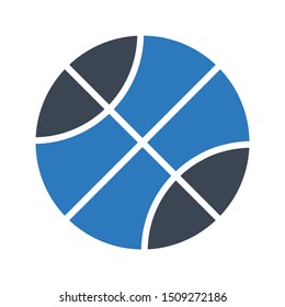 ball glyph colour vector icon