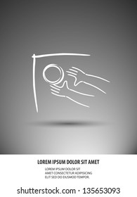 Ball in goal vector