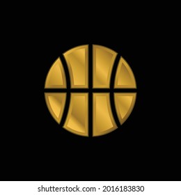 Ball gold plated metalic icon or logo vector