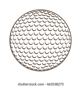 ball golf equipment icon vector illustration graphic