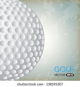 ball golf over vintage background vector illustration