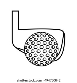 ball golf sport equipment vector illustration design