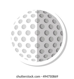 ball golf sport equipment vector illustration design