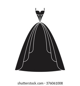 Ball gown female black long