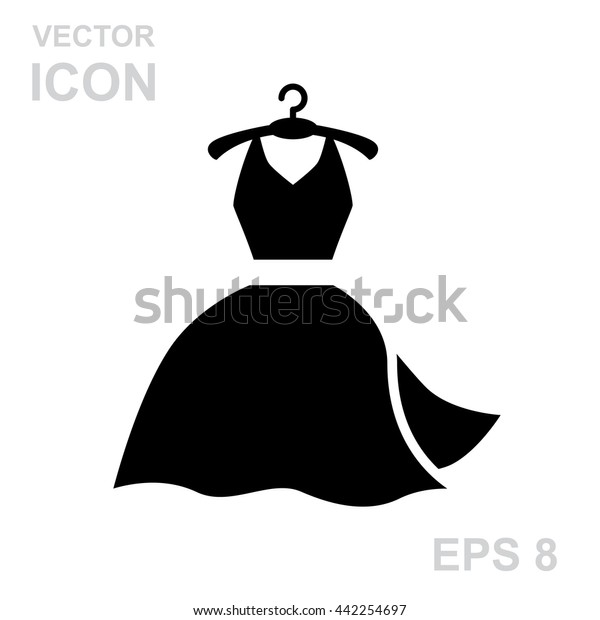 Ball Gown Female Black Long On Stock Vector (Royalty Free) 442254697