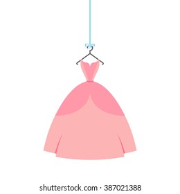 Ball gown female rose long on a hanger