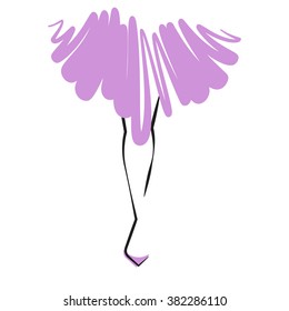  ball gown legs vector illustration